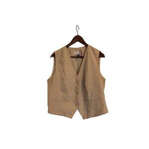 Primark beige vest preppy academia